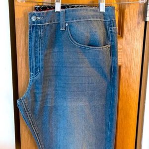 Denim blue jeans.  New never worn